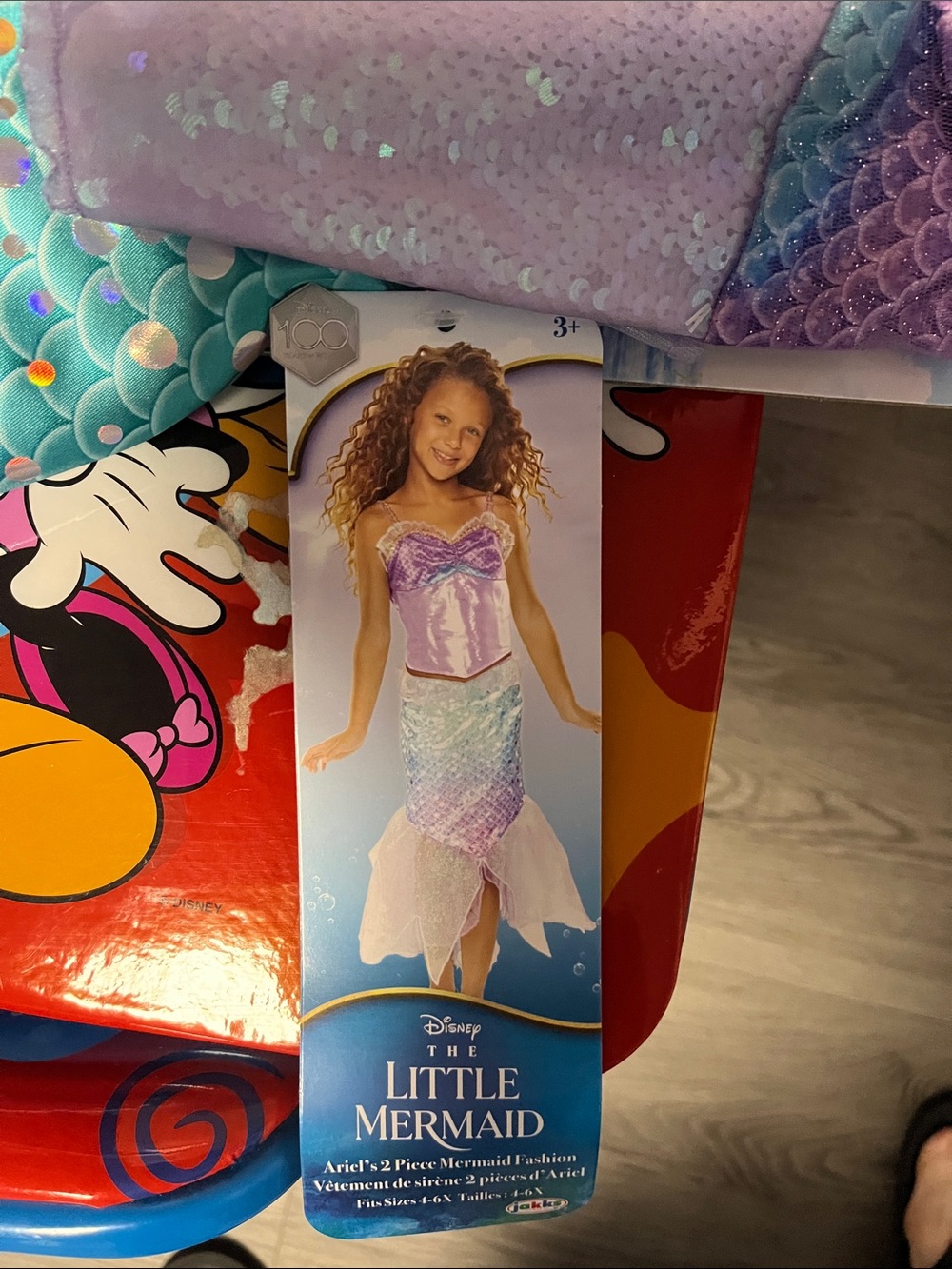 Little Mermaid Kids Costume - Blue and Purple! It say 4-6 - Picture 5 of 7
